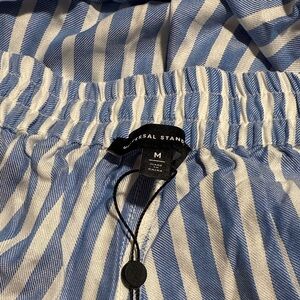 Universal Standard Striped Blue and White Loungewear Pants. Generous size M